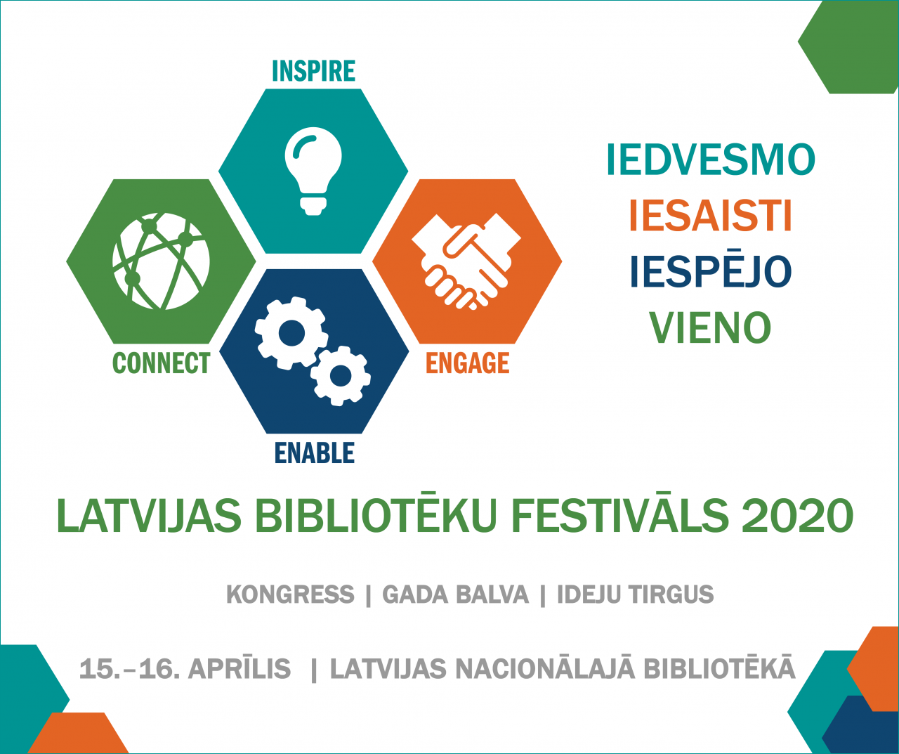 Logo of the Latvian National Library Week, celebrating the IFLA Strategy