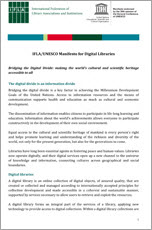 Download the IFLA Manifesto for Digital Libraries