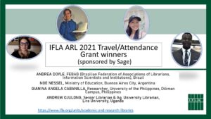 IFLA ARL 2021 Grant winners