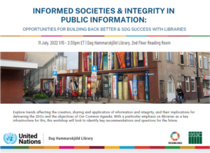 Flyer for the UN side-event at the UN Library, New York