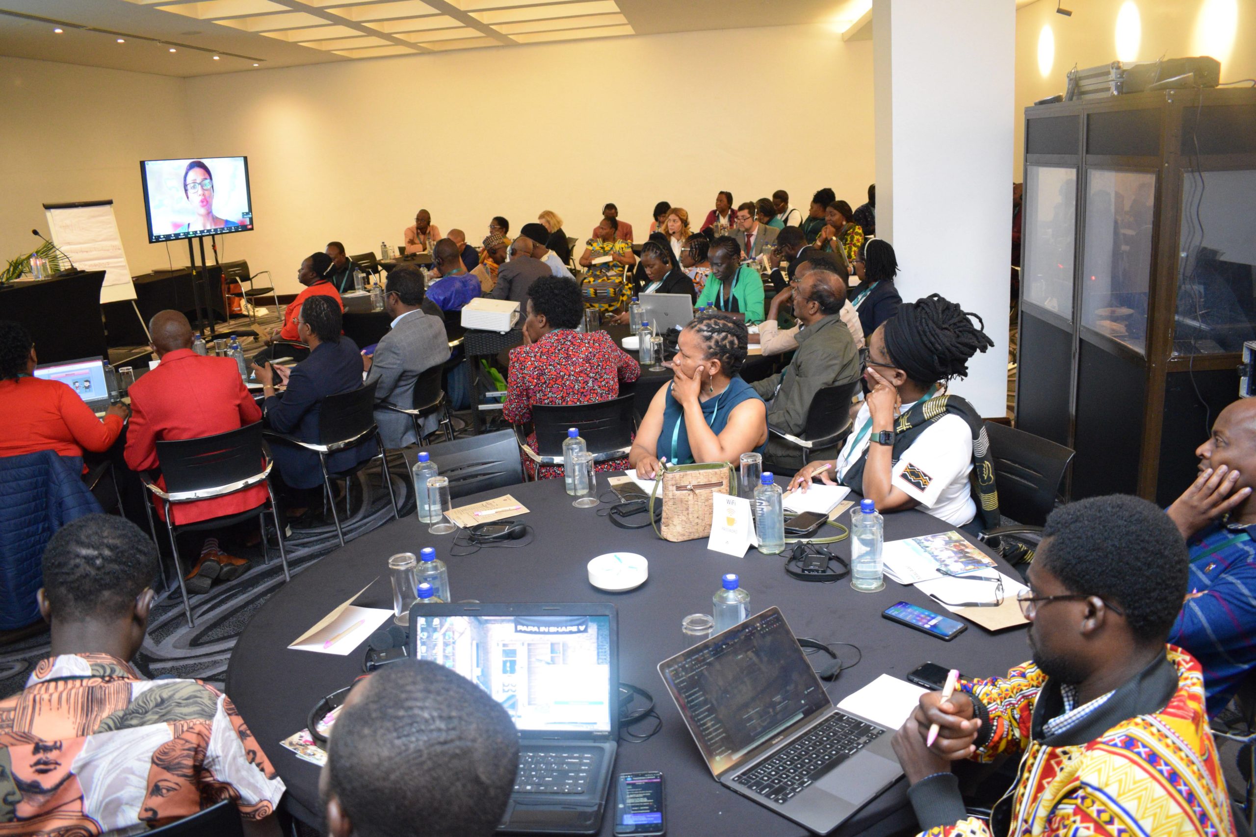 Picture of a group of seated attendees in room during IFLA Regional Workshop, Nairobi, Kenya