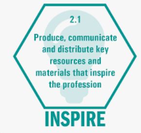 Inspire 2.1 Produce, communicate and distribute key resources and materials that inspire the profession.