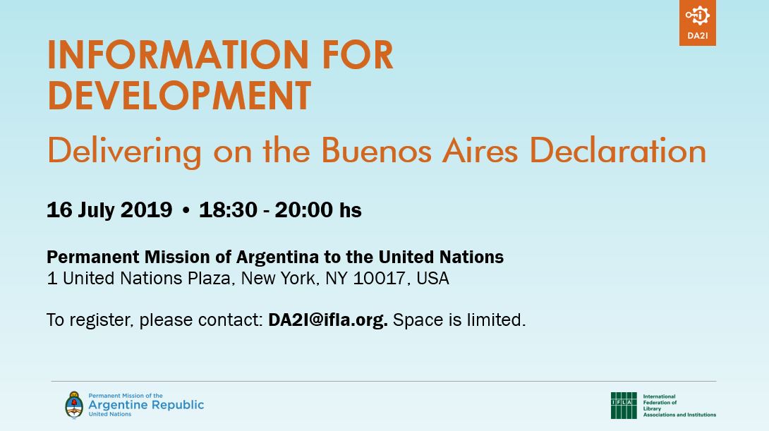 Information for Development: Delivering on the Buenos Aires Declaration