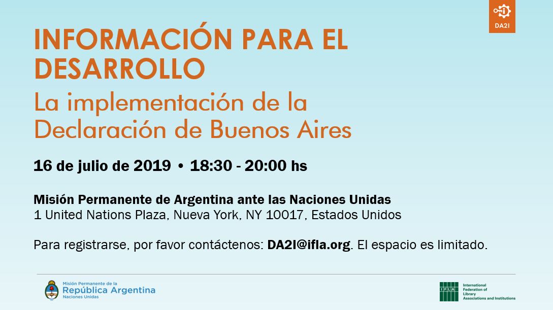 InformaciÃ³n para el desarrollo: La implementaciÃ³n de la DeclaraciÃ³n de Buenos Aires