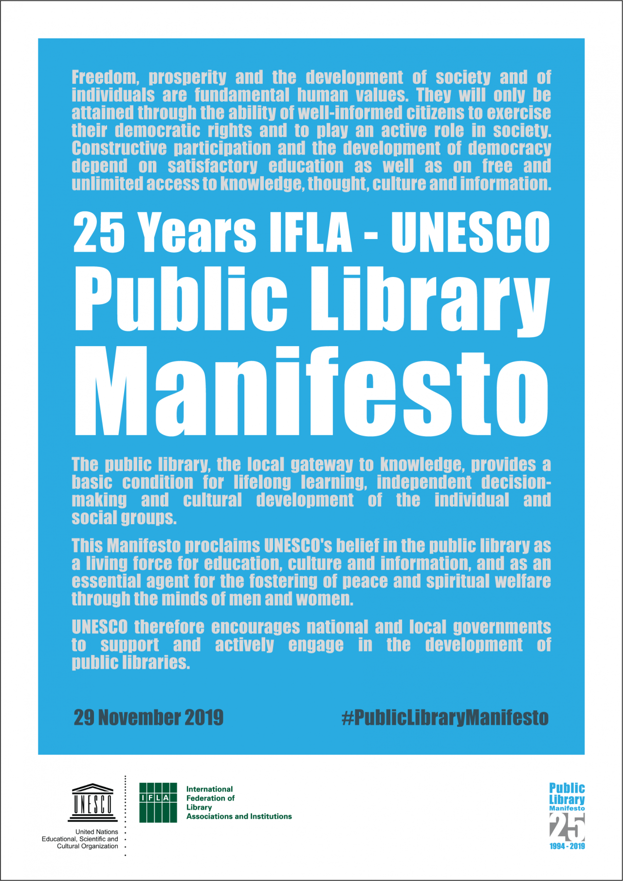 Public Library Manifesto Poster