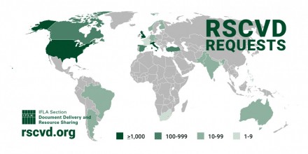 Global map showing Requests per country RSCVD services 