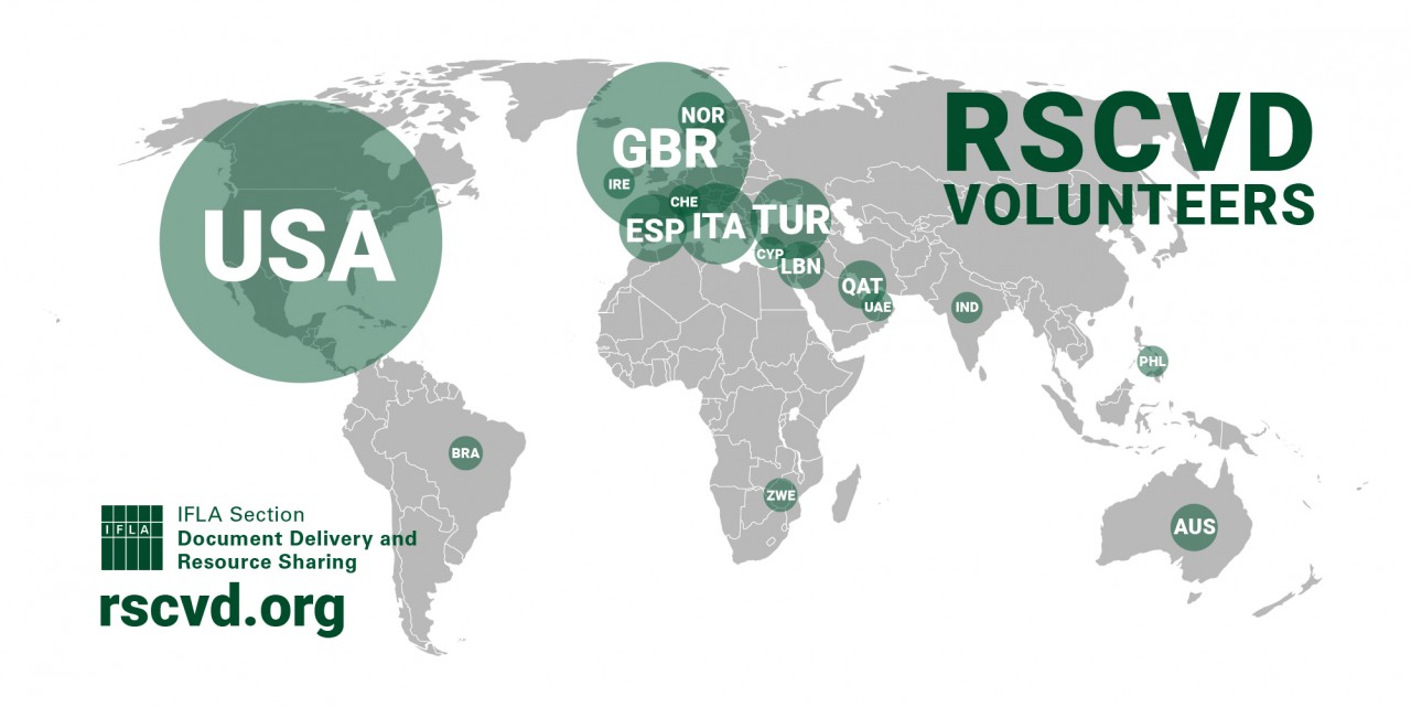 RSCVD volunteers per country 
