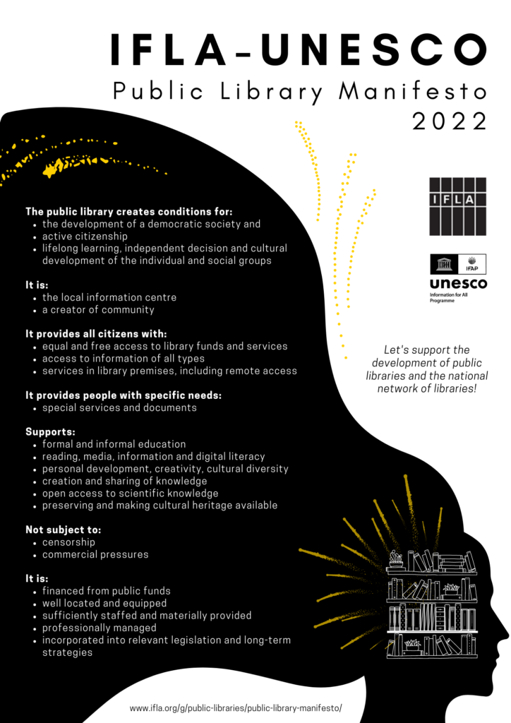 IFLA Public Library Manifesto 2022 (Poster)